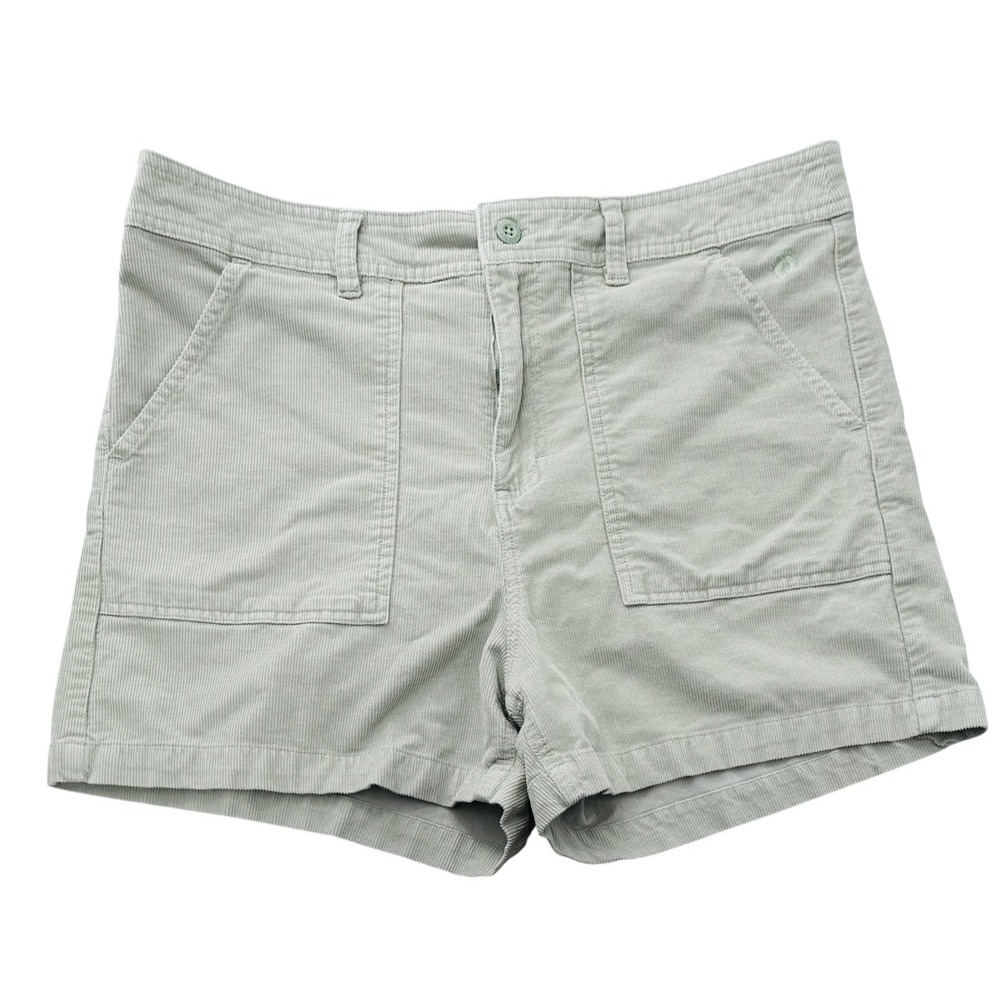 Hang Ten High-Rise Shorts Sage Green Cotton Corduroy 3.5" Inseam Women's 12